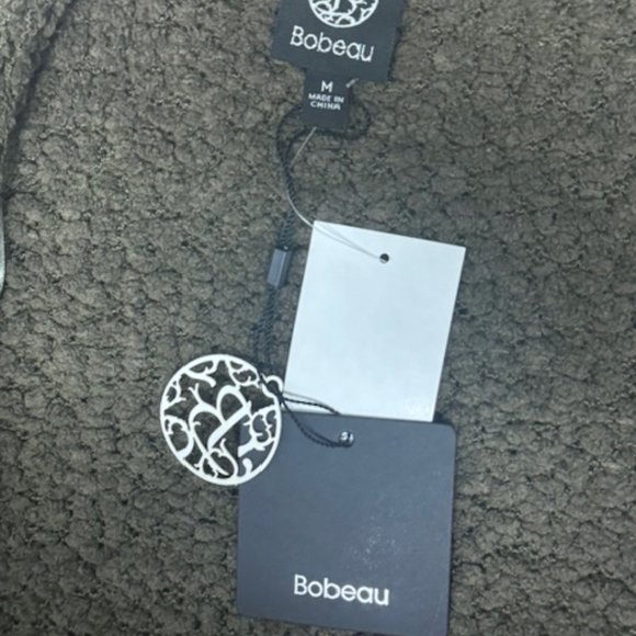 NWT BOBEAU Women's Open Front Cardigan - (Olive, Medium) - Picture 4 of 5